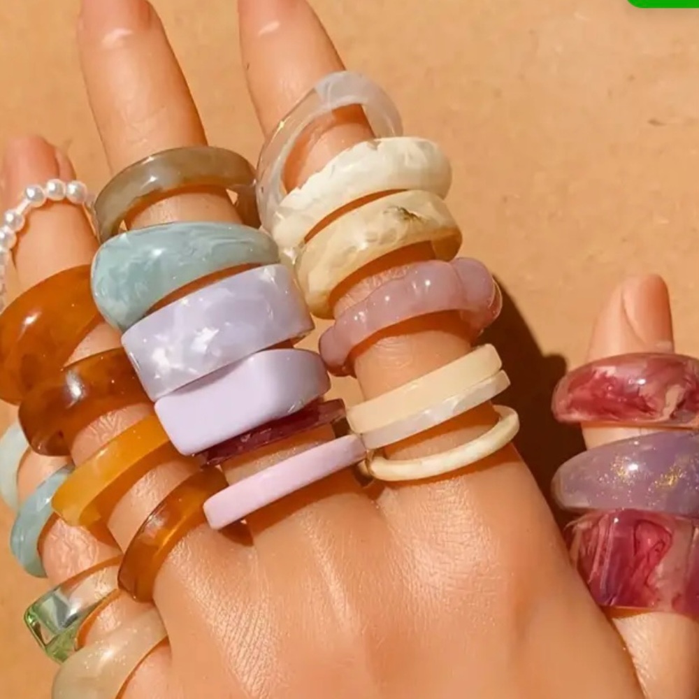 5 Throwback Acrylic Rings